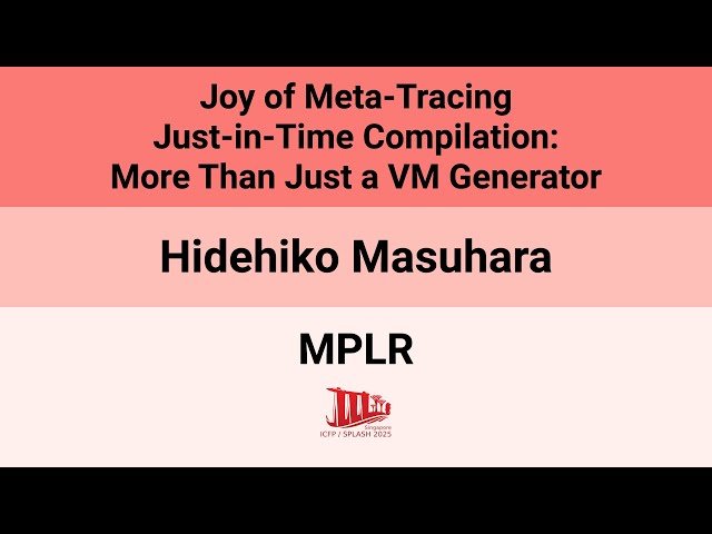 Joy of Meta-Tracing Just-in-Time Compilation - More Than Just a VM Generator