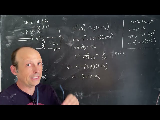 Physics Problem: Free Fall Kinematics of Jumping Diver