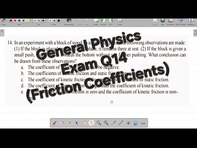 General Physics Examination on Friction Theory - How to Solve General Physics Exam Questions - Part 14