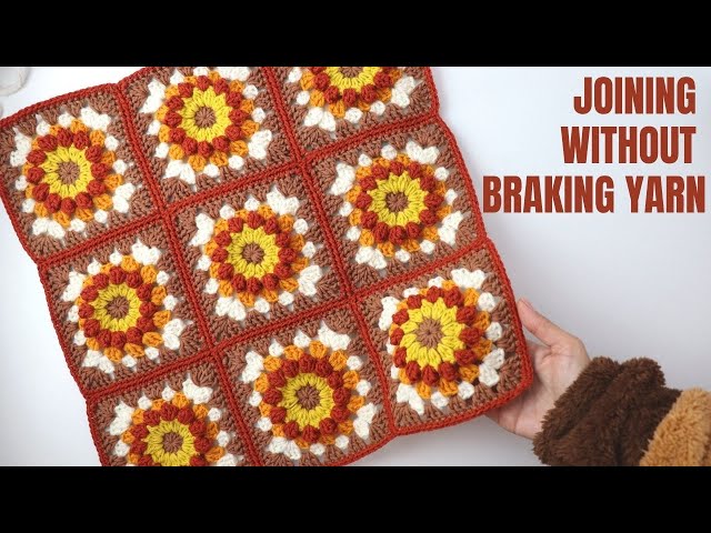 Granny Squares Joined Continuously - Say Goodbye to Weaving Ends!