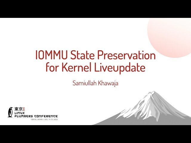 IOMMU State Preservation for Kernel Liveupdate