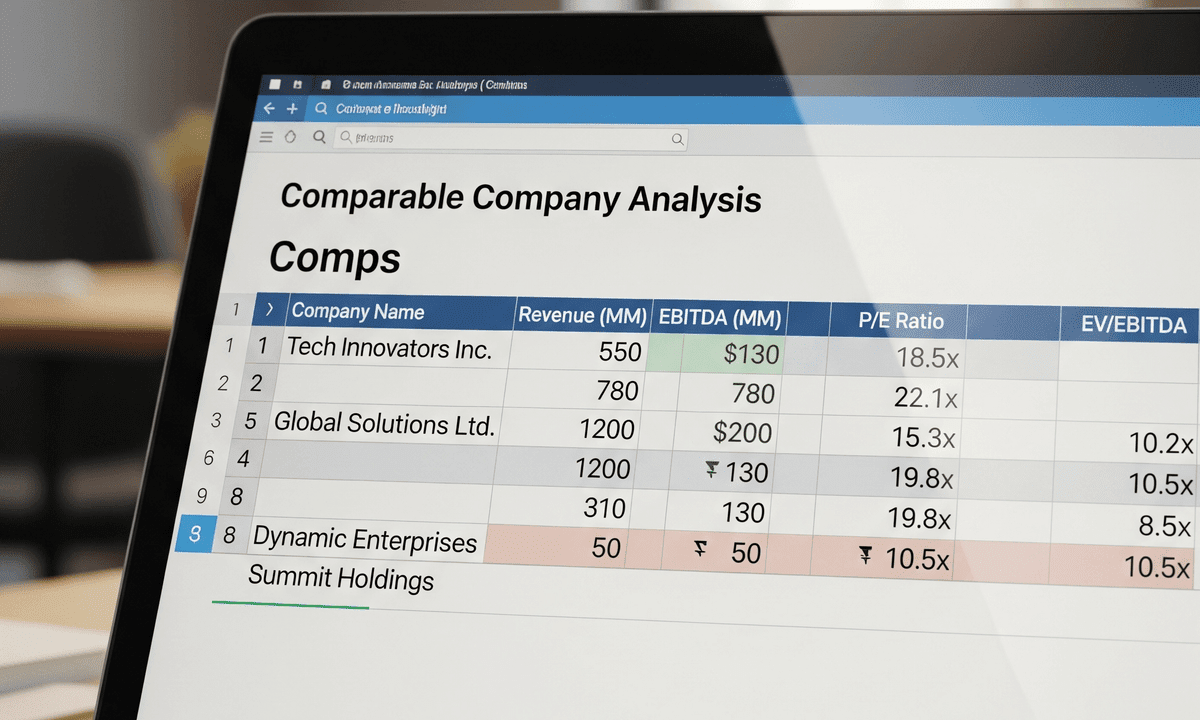 Comparable Company Analysis: Apply, Evaluate & Excel