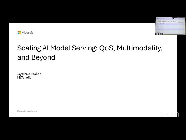 Scaling AI Model Serving - QoS, Multimodality, and Beyond