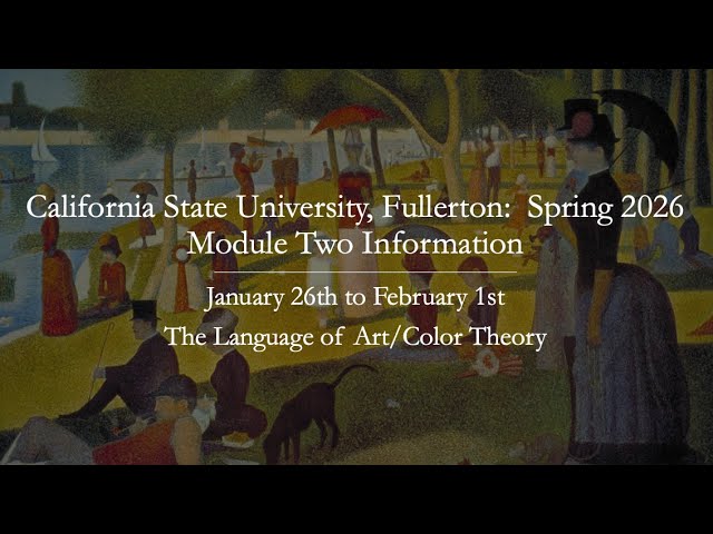Art 101: Introduction to Concepts and History of Art - Module 2 - Spring 2026