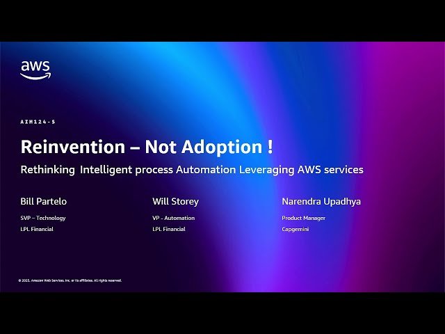 Leveraging Agentic AI to Process Intelligent Automation Workloads on AWS Cloud