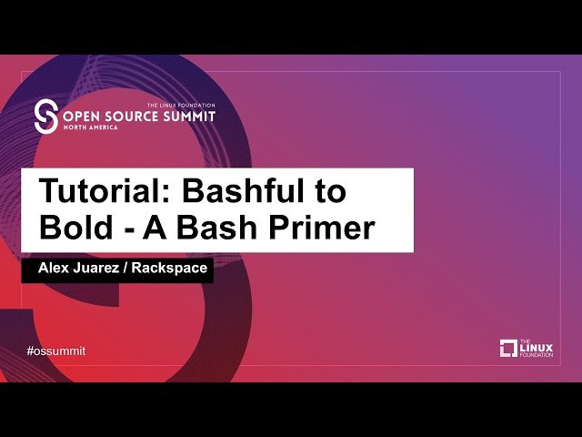 Bashful to Bold - A Bash Primer