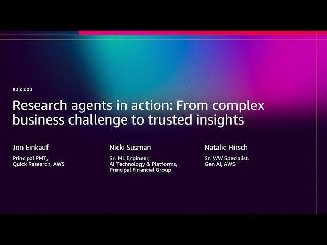 Research Agents in Action - From Complex Business Challenge to Trusted Insights