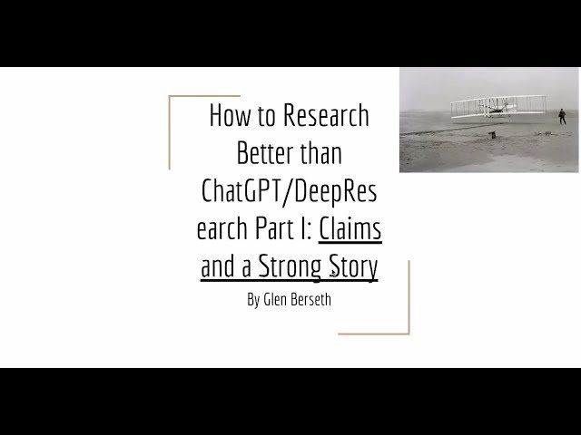 Research Professionalism Workshop - Making Claims and Strong Story - Part 4
