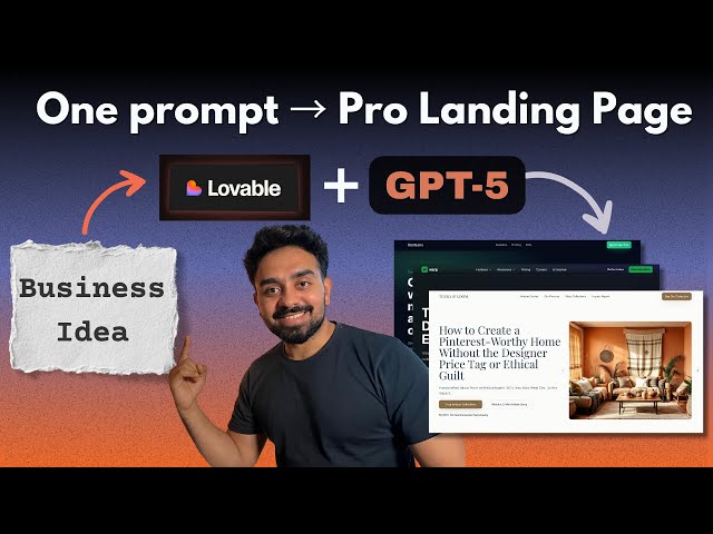 Building High-Converting Landing Pages with GPT-5 - Lovable Tutorial 1