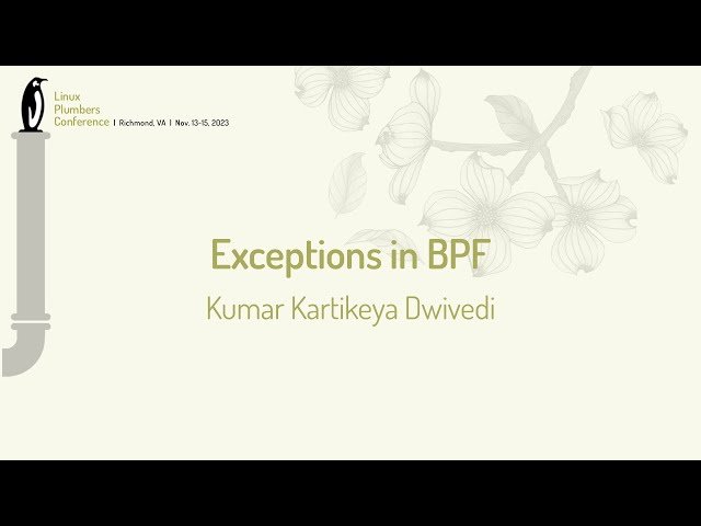Exceptions in BPF