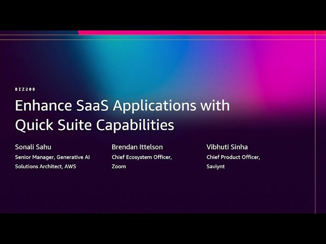 Enhance SaaS Applications with Quick Suite Agentic Capabilities