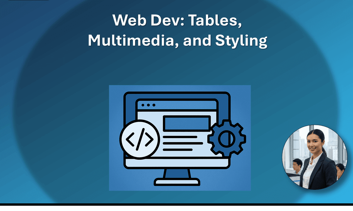 Web Dev: Tables, Multimedia, and Styling