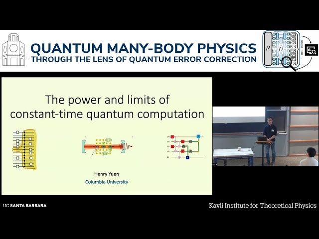 Many-Body Physics and Models of Constant-Time Quantum Computation