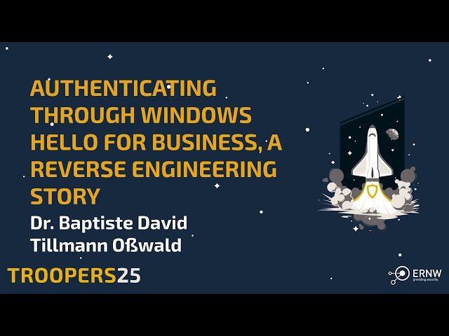 Authenticating through Windows Hello for Business - A Reverse Engineering Story