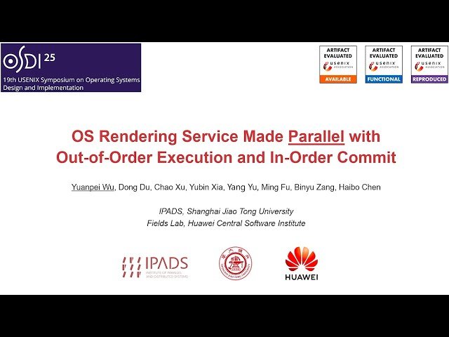 OS Rendering Service Made Parallel with Out-of-Order Execution and In-Order Commit