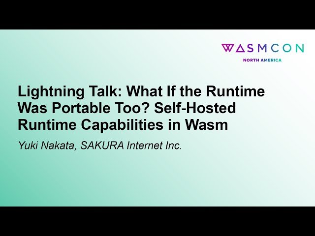 What If the Runtime Was Portable Too? Self-Hosted Runtime Capabilities in Wasm