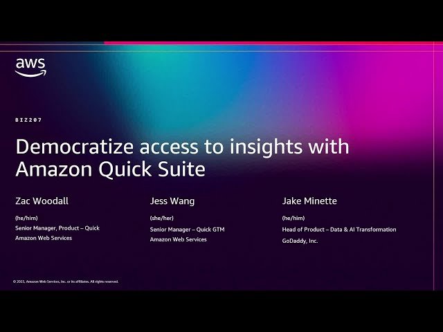 Democratize Access to Insights with Amazon QuickSight Suite