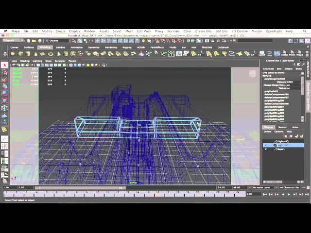 Modeling a Luger P08 Using Subdivision Surfaces in Maya - Part 3