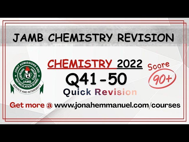 JAMB 2022 Chemistry Past Questions and Answers - Part 5