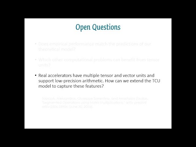 Computational Model and Algorithms for Tensor Core Units
