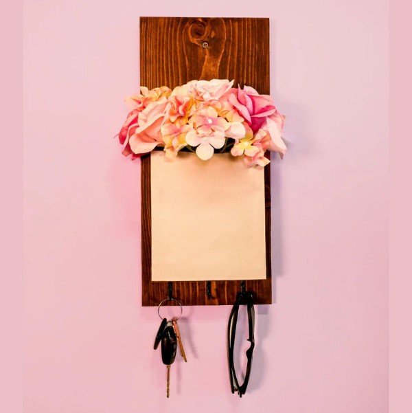 Virtual Leather Wood Key Holder (Kit Included) (Team Building)