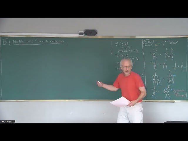 Categorical Tools in Low-Dimensional Quantum Field Theory - Lecture 9