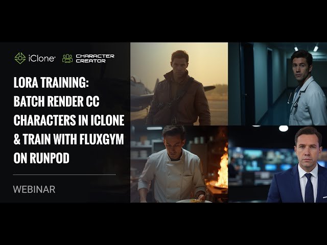 LoRA Training - Batch Render CC Characters in iClone and Train with FluxGym on RunPod