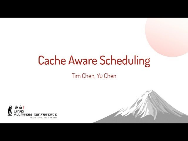 Cache Aware Scheduling