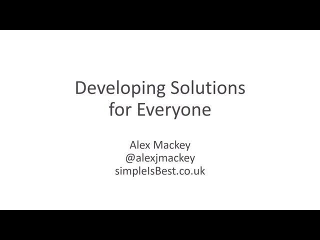 Creating Solutions for Everyone