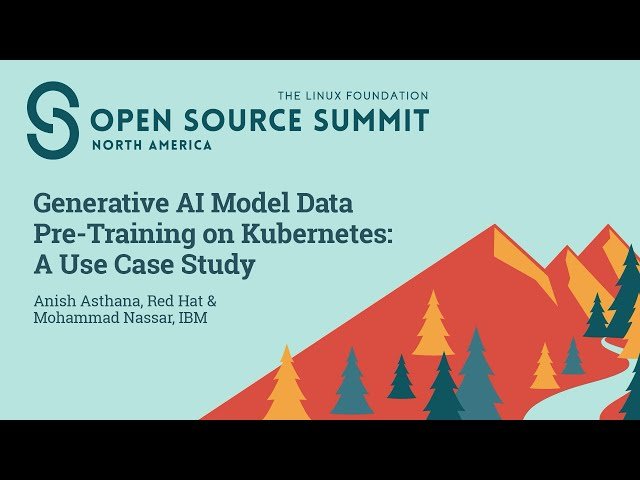 Generative AI Model Data Pre-Training on Kubernetes - A Use Case Study
