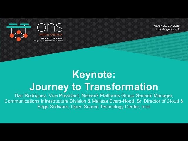 Journey to Network Transformation - Keynote