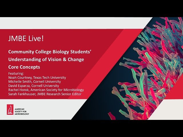 Community College Biology Students' Understanding of Vision and Change Core Concepts
