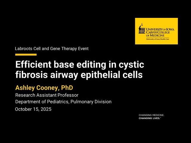 Efficient Base Editing in Cystic Fibrosis Airway Epithelial Cells