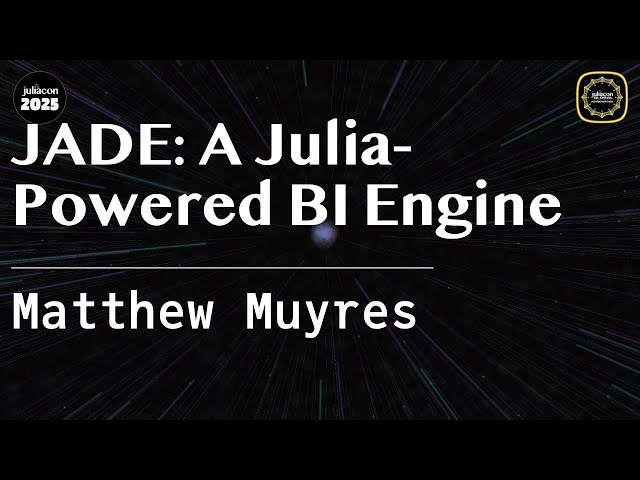 JADE - A Julia-Powered BI Engine