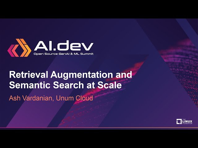 Retrieval Augmentation and Semantic Search at Scale