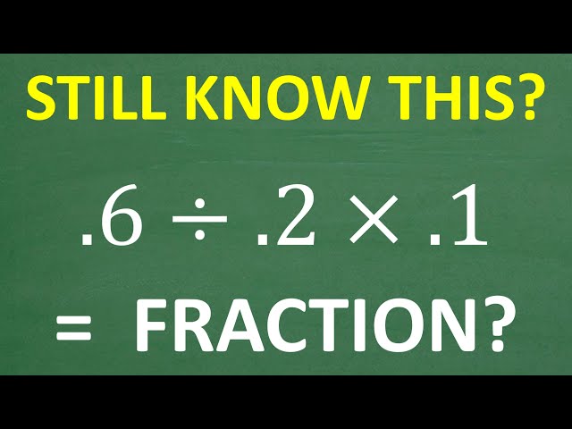 Decimal Operations Without a Calculator - 0.6 ÷ 0.2 × 0.1