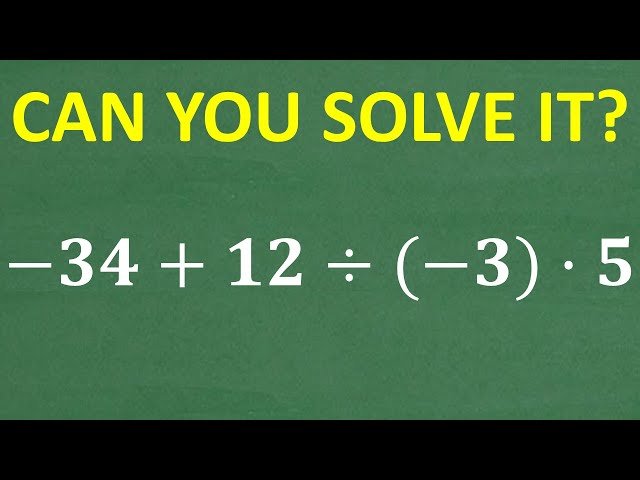 Order of Operations with Negative Numbers - PEMDAS Problem Most People Get Wrong