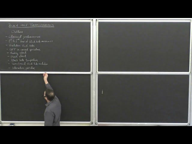 Black Hole Thermodynamics - Lecture I