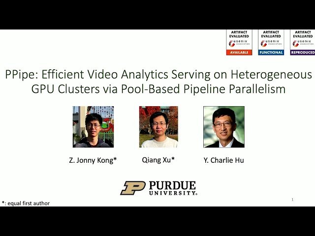 PPipe - Efficient Video Analytics Serving on Heterogeneous GPU Clusters via Pool-Based Pipeline Parallelism