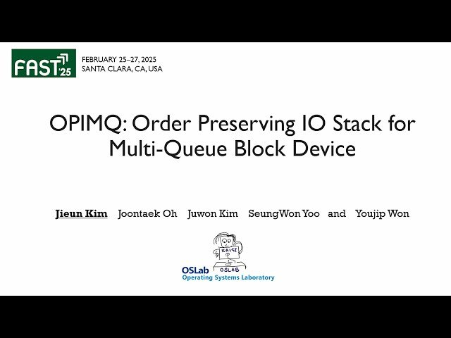 OPIMQ: Order Preserving IO Stack for Multi-Queue Block Device
