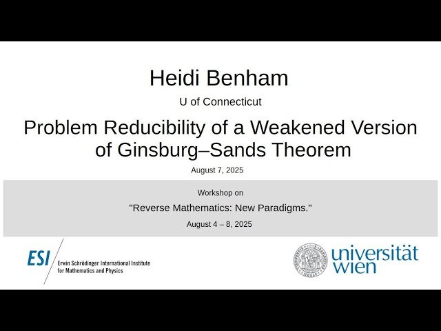 Problem Reducibility of a Weakened Version of Ginsburg–Sands Theorem