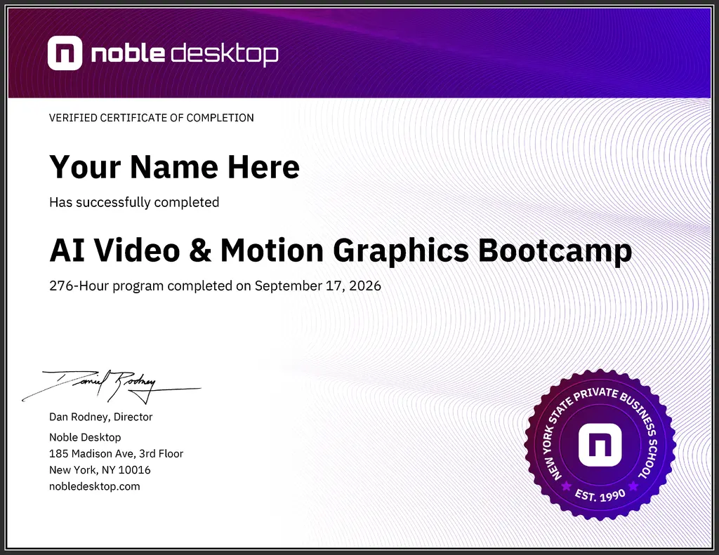 AI Video & Motion Graphics Bootcamp