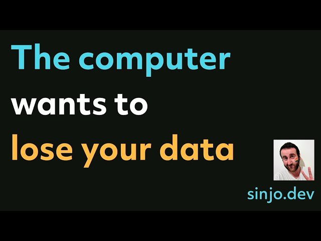 The Computer Wants to Lose Your Data