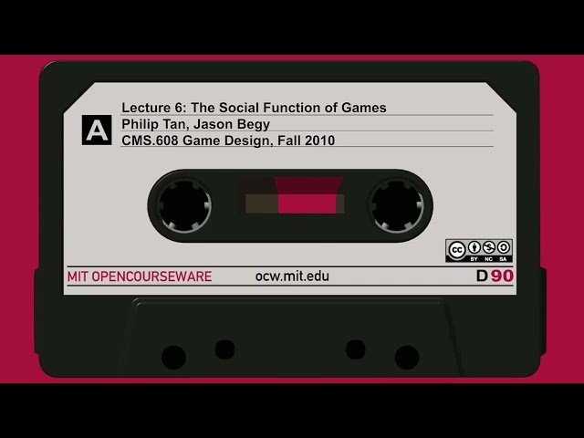 The Social Function of Games - Lecture 6