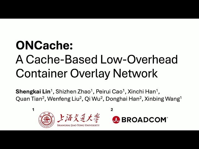 ONCache - A Cache-Based Low-Overhead Container Overlay Network