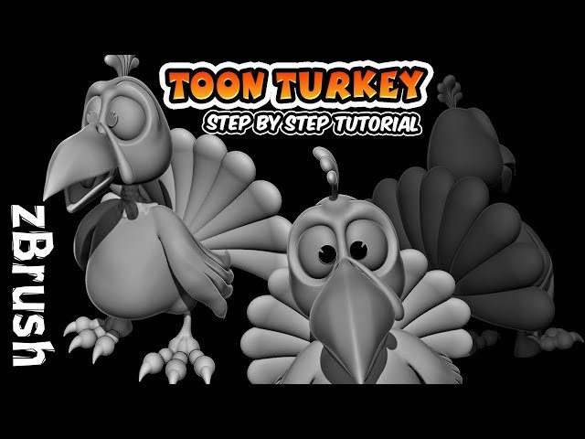 Sculpting a Cartoon Turkey Character in ZBrush - Step by Step Tutorial