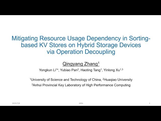 Mitigating Resource Usage Dependency in Sorting-based KV Stores on Hybrid Storage Devices via Operation Decoupling