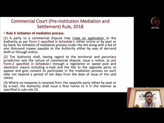 Mediation under Commercial Courts Act, 2015 - Part 1