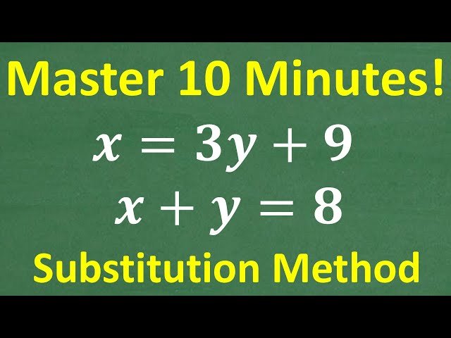 Master the Substitution Method in Just 10 Minutes - Critical Algebra Skill