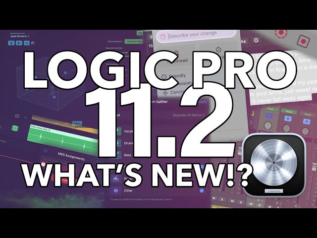 Logic Pro 11.2 - What's New: ChatGPT, Flashback, Stem Splitter, Long Faders, Track Search and More
